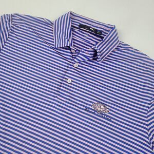 Ralph Lauren RLX Mens XL Florida Striped Wicking Performance Golf Polo Shirt